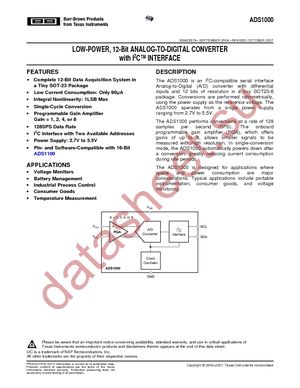 ADS1000A1IDBVTG4 datasheet  